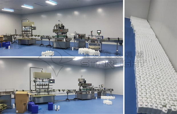 消毒液自動包裝生產線客戶案例