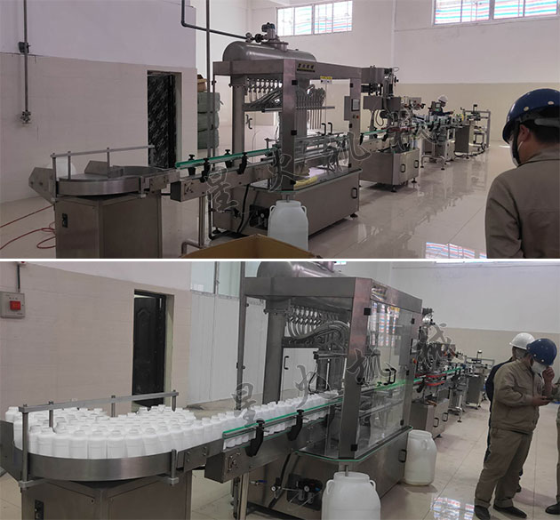 星火消毒液生產(chǎn)線設(shè)備相關(guān)客戶案例廠房實拍圖