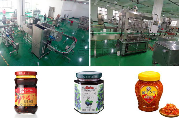 星火全自動醬料灌裝機(jī)設(shè)備樣品展示