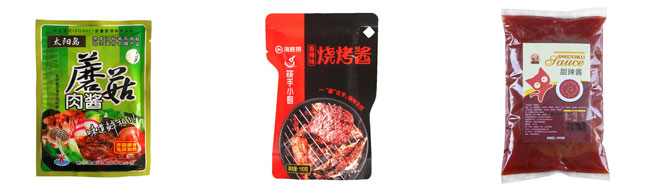 全自動醬料灌裝機械設備樣品展示